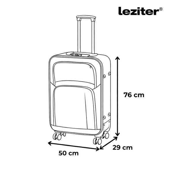 Leziter Set de valize cu roți TraveLux Light IV, negru