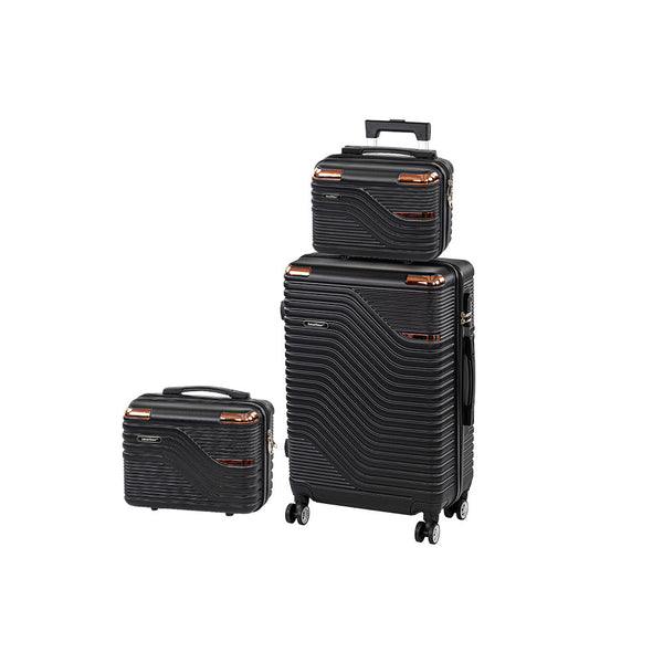 Leziter Set de valize cu roți TraveLux Urban XIII, negru