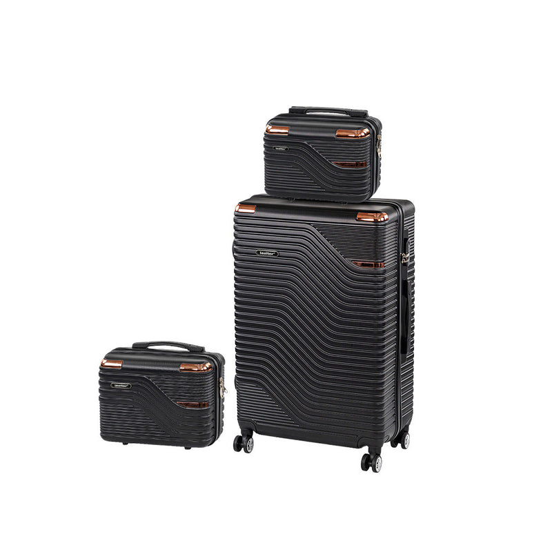 Leziter Set de valize cu roți TraveLux Urban XIV, negru