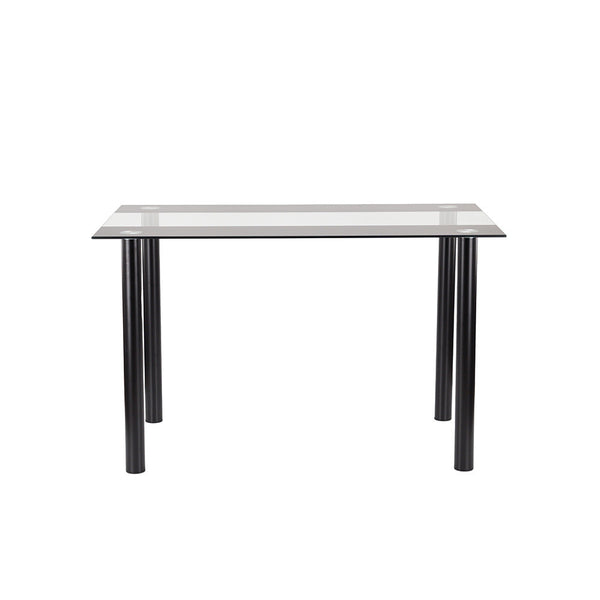 Leziter Masă de dining pătrată Riona 120 cm din sticlă neagră