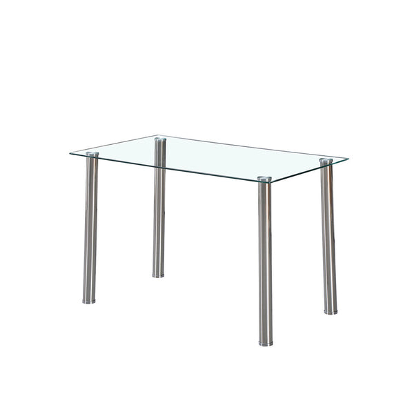 Leziter Masă de dining pătrată Berna 140 cm din sticlă transparentă