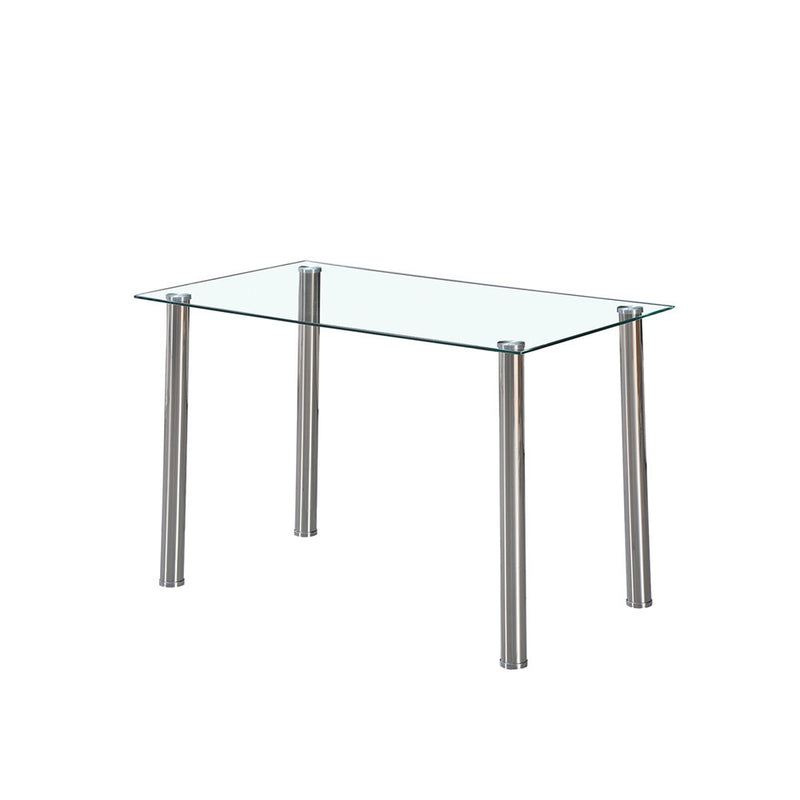 Leziter Masă de dining pătrată Berna 140 cm din sticlă transparentă