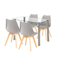 Leziter Velon 4+1 set de sufragerie alb-gri