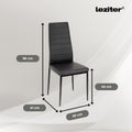 Leziter Nolen 4+1 set de sufragerie negru