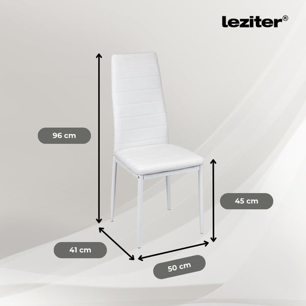 Leziter Nolen 4+1 set de sufragerie alb