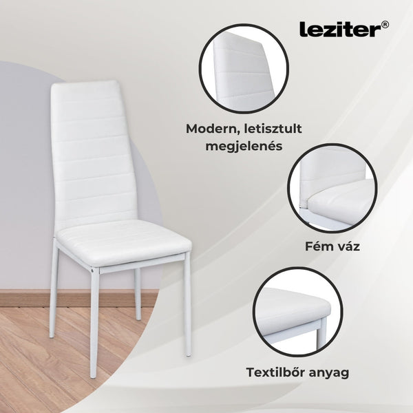 Leziter Nolen 4+1 set de sufragerie alb