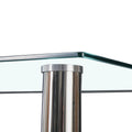 Leziter Masă de dining pătrată Berna 140 cm din sticlă transparentă