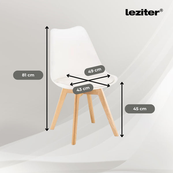 Leziter Set de sufragerie Zelma 4+1 alb-negru