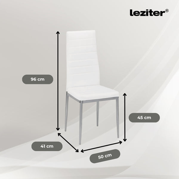 Leziter Set de sufragerie Denton 4+1 alb-gri