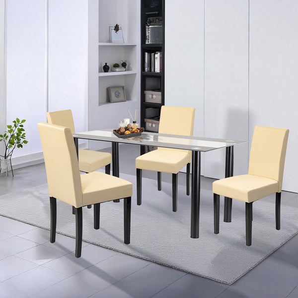 Leziter Set de masă Cadiz 4+1 negru-bej