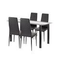 Leziter Norman 4+1 set de sufragerie negru