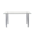 Leziter Masă de dining pătrată Berna 140 cm din sticlă transparentă