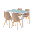 Leziter Set de sufragerie Liva 4+1 alb-bej
