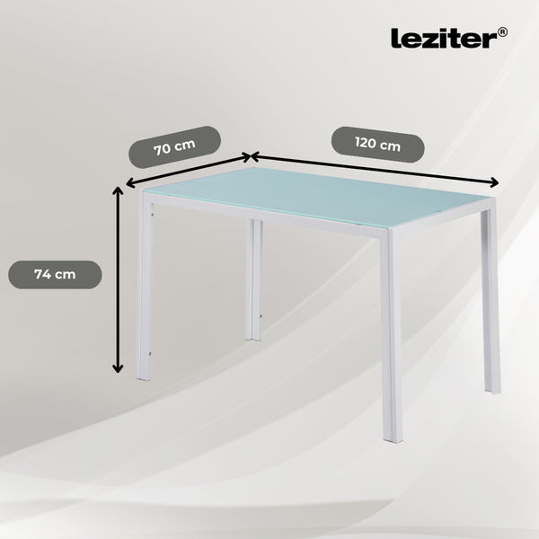 Leziter Midland 4+1 set de sufragerie alb-negru