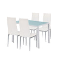 Leziter Midland 4+1 set de sufragerie alb-gri