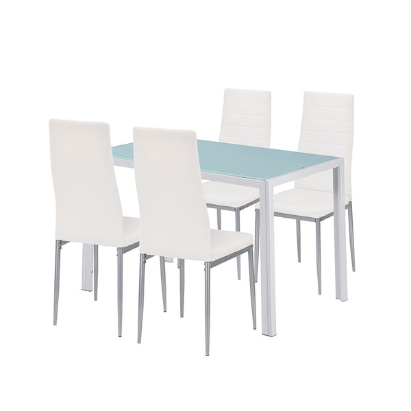 Leziter Midland 4+1 set de sufragerie alb-gri