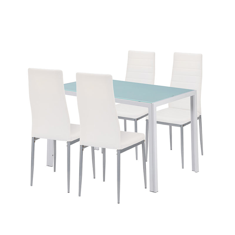 Leziter Midland 4+1 set de sufragerie alb-gri