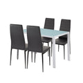 Leziter Portland 4+1 set de sufragerie negru