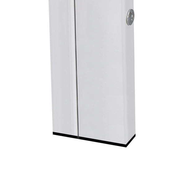 Leziter Masă pătrată Ezra 120 cm, din sticlă, albă