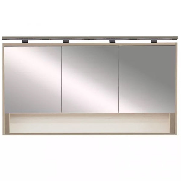 Leziter Dulap baie cu oglinda Luna 120, suspendat, stejar Sonoma