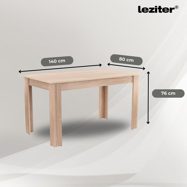 Leziter Set de masă Leon 6+1, gri stejar Sonoma