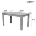 Leziter Set de masă Zara 6+1 negru-stejar York