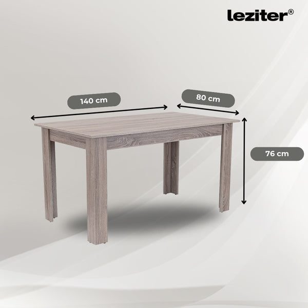 Leziter Set de masă Leon 6+1 stejar York-bej