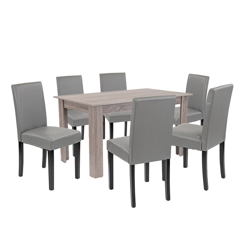 Leziter Set de masă Leon 6+1 stejar York gri