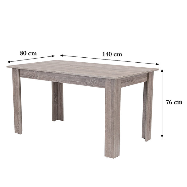 Leziter Masa de sufragerie Yorki Standard 140x80 cm stejar yorki