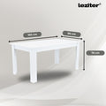 Leziter Set de masă Leon 6+1 alb-negru