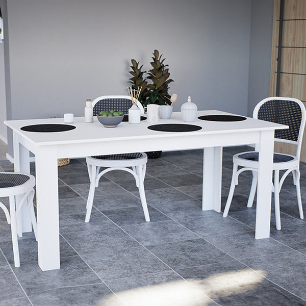 Leziter Masă de dining Yorki Standard 160x90 cm albă