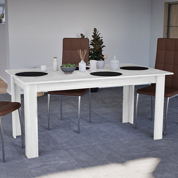 Leziter Masă de dining Yorki Standard 160x90 cm albă