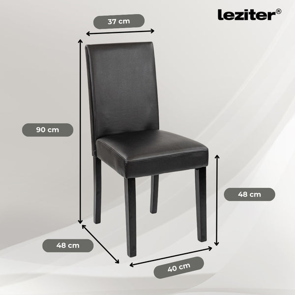 Leziter Set de masă Leon 6+1, stejar Sonoma-negru