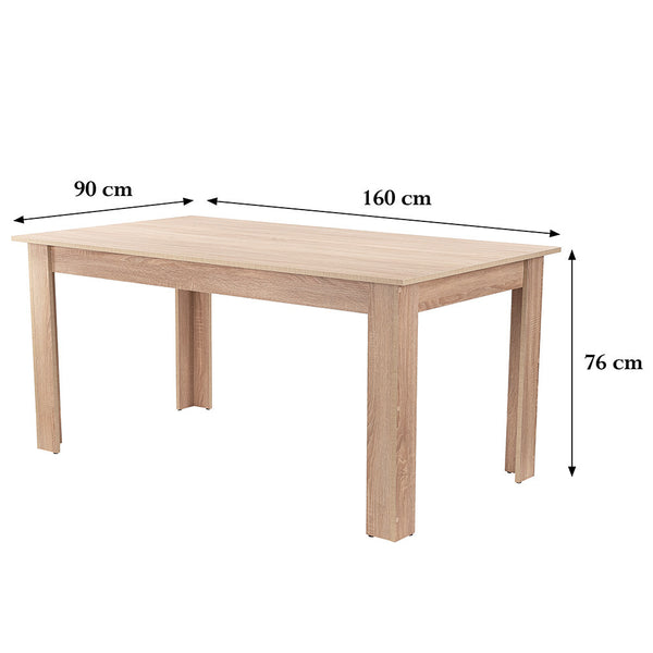 Leziter Masă de dining Yorki Standard 160x90 cm stejar sonoma