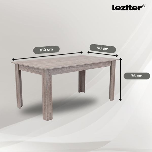 Leziter Set de masă Leon 4+1 stejar York gri