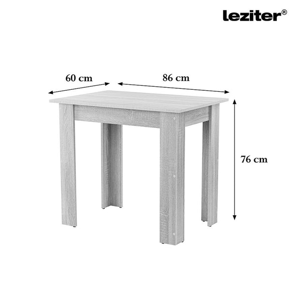 Leziter Set de masă Amina 4+1 alb-alb