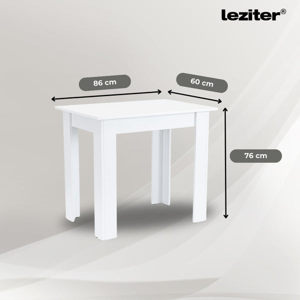 Leziter Set de masă Leon 4+1 alb-bej