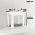 Leziter Set de masă Leon 4+1 alb-gri