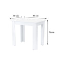 Leziter Masă de dining Yorki Standard 86x60 cm albă