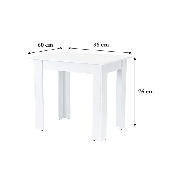 Leziter Masă de dining Yorki Standard 86x60 cm albă