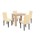 Leziter Set de masă Leon 4+1 stejar Sonoma-bej