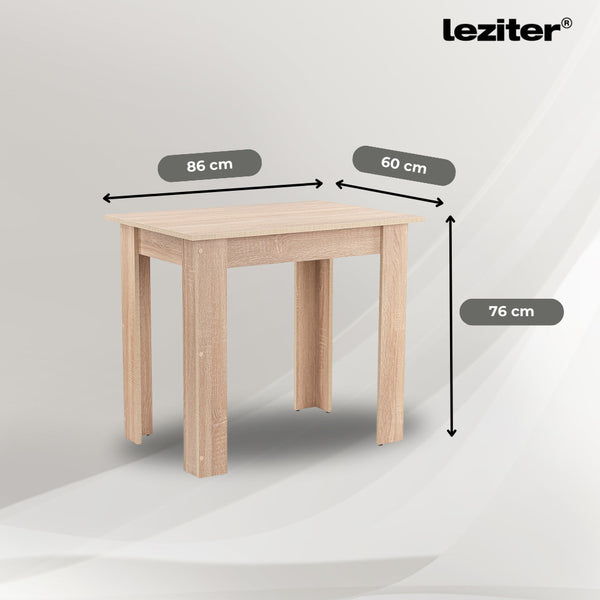 Leziter Set de masă Leon 4+1, stejar Sonoma-negru