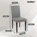 Leziter Set de masă Leon 4+1, gri stejar Sonoma