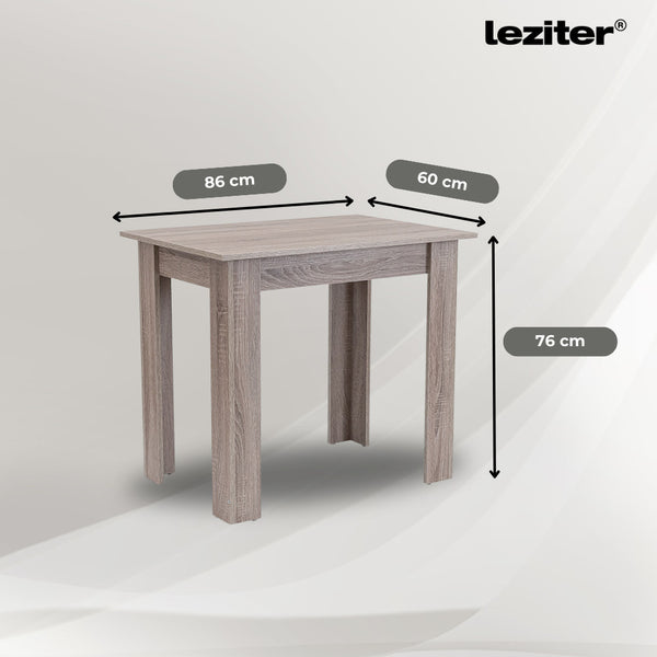 Leziter Set de masă Leon 4+1 stejar York-negru