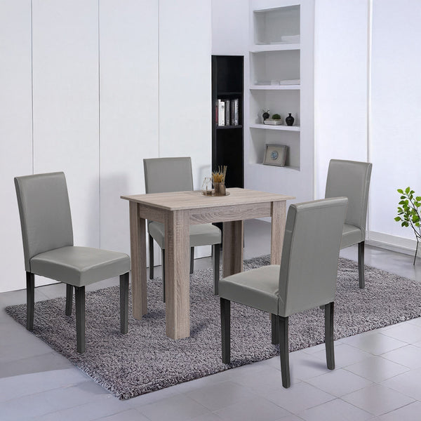 Leziter Set de masă Leon 4+1 stejar York gri
