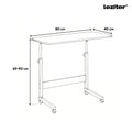 Leziter Masă pentru laptop cu înălțime reglabilă 80x40 cm negru