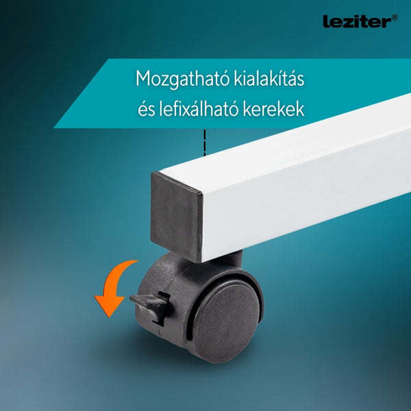 Leziter Masă pentru laptop cu înălțime reglabilă 80x40 cm negru