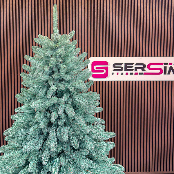 Brad artificial Christmas Deluxe by Sersimo, Laponia Select argintiu, integral 3D, 230cm