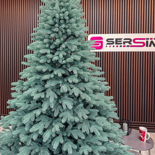 Brad artificial Christmas Deluxe by Sersimo, Laponia Select argintiu, integral 3D, 230cm