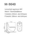Leziter Vas de toaletă Coral Monobloc cu evacuare inferioară